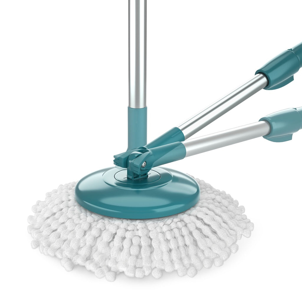 Esfregão Mop Giratório Fit Flashlimp + Balde Multiuso 8 Litros Original Kit Cabo Inox Regulável Cesto
