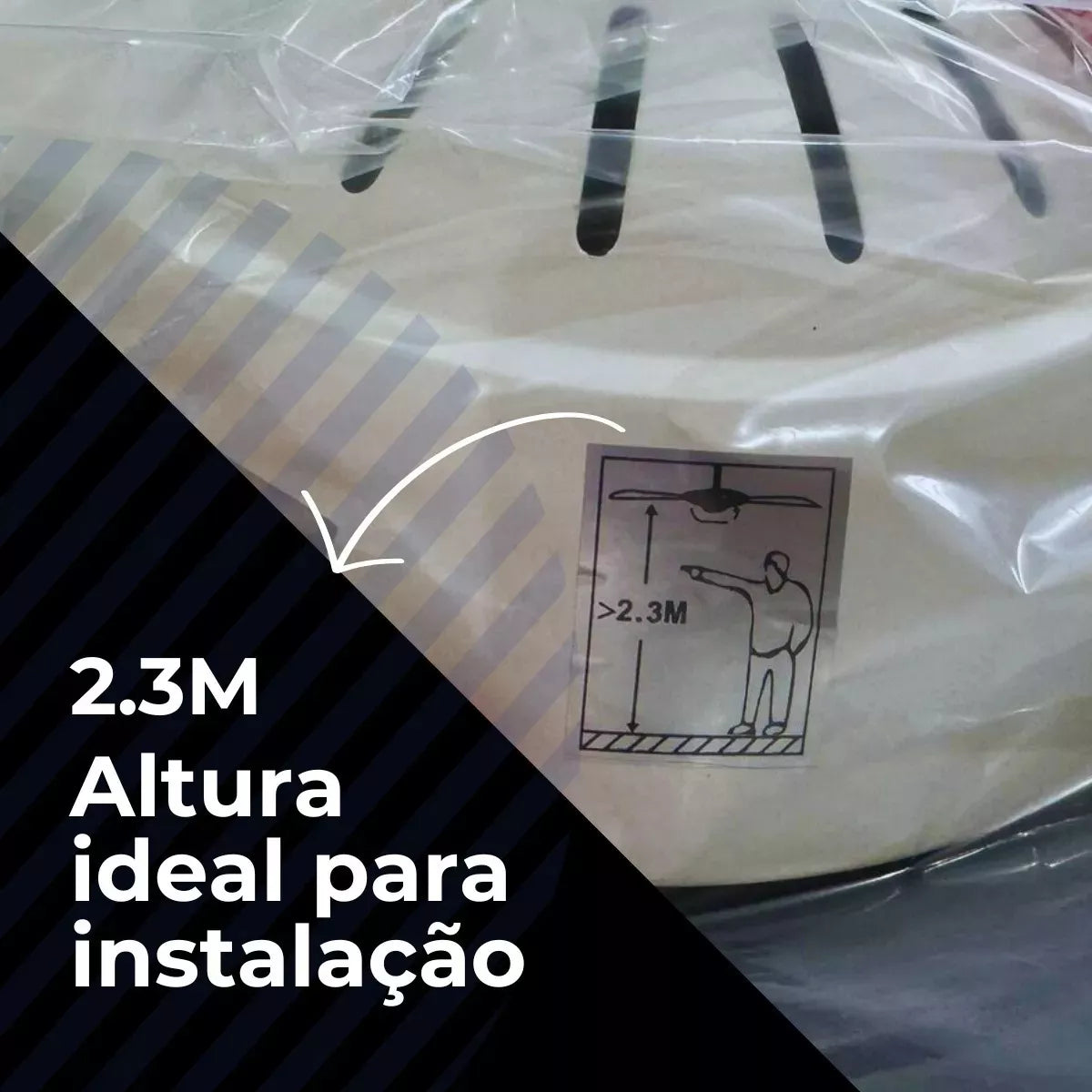 Ventilador de Teto LED Retrátil 46cm 6 Velocidades Controle Remoto Bivolt Branco com Pás Transparentes - Conforto e Elegância