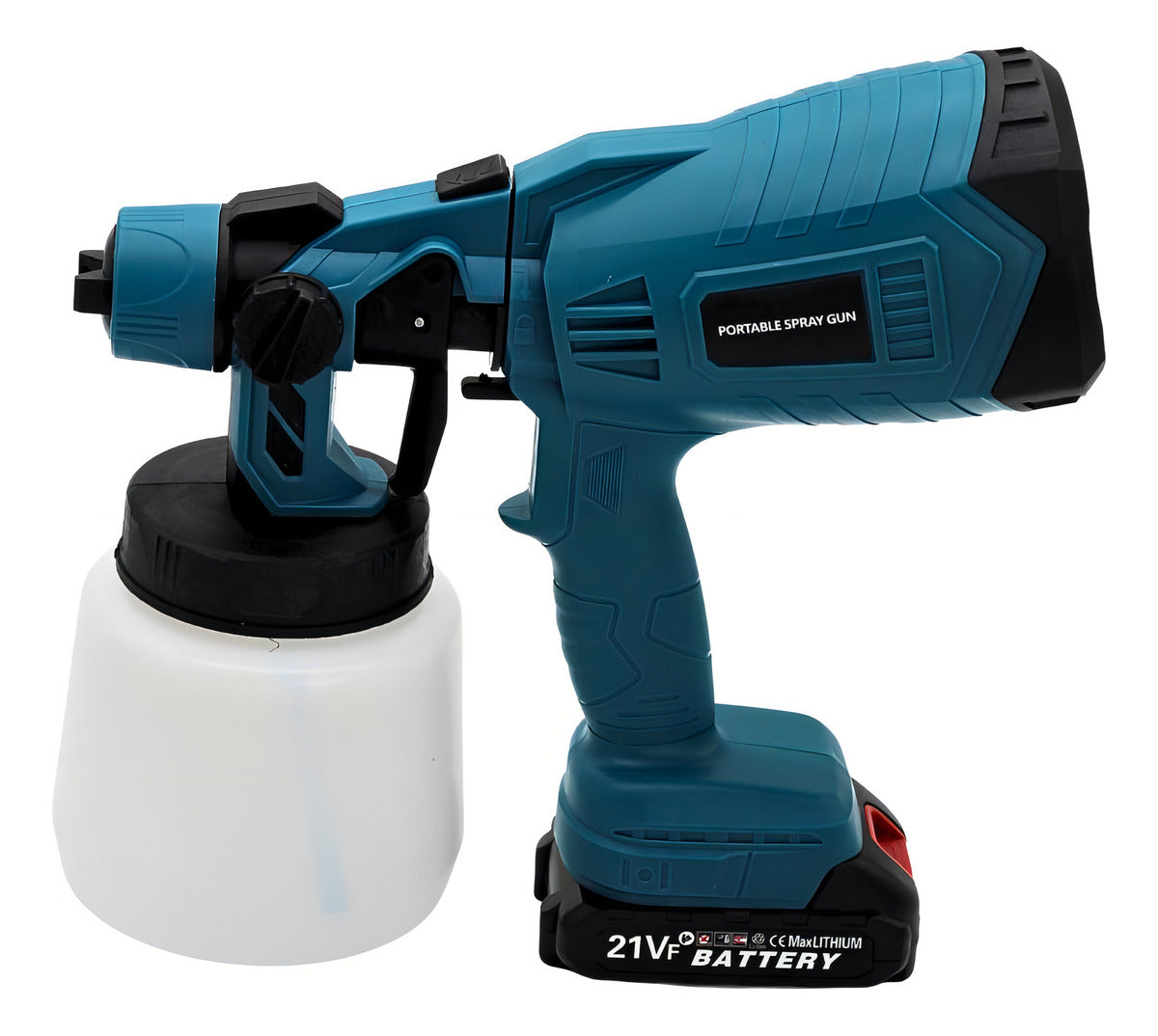 Pistola Pulverizadora Elétrica Sem Fio 200W 1000ml HVLP para Pintura - Rapidez e Acabamento Perfeito