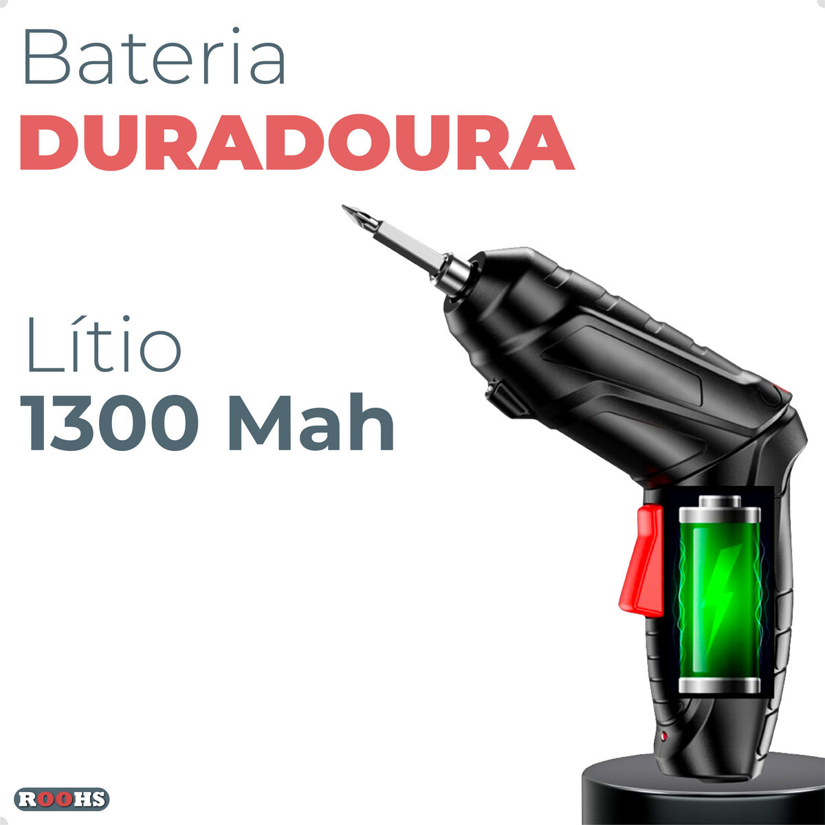 Mini Parafusadeira Furadeira Elétrica 2 Em 1 Maleta 45 Peças