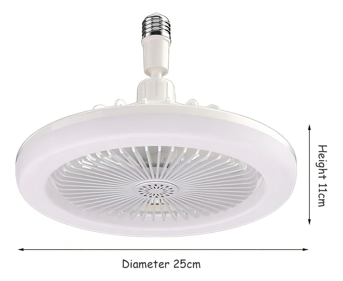 Ventilador De Teto Com Lâmpada Led Com Controle Remoto 3 Mod Diâmetro 230 Mm