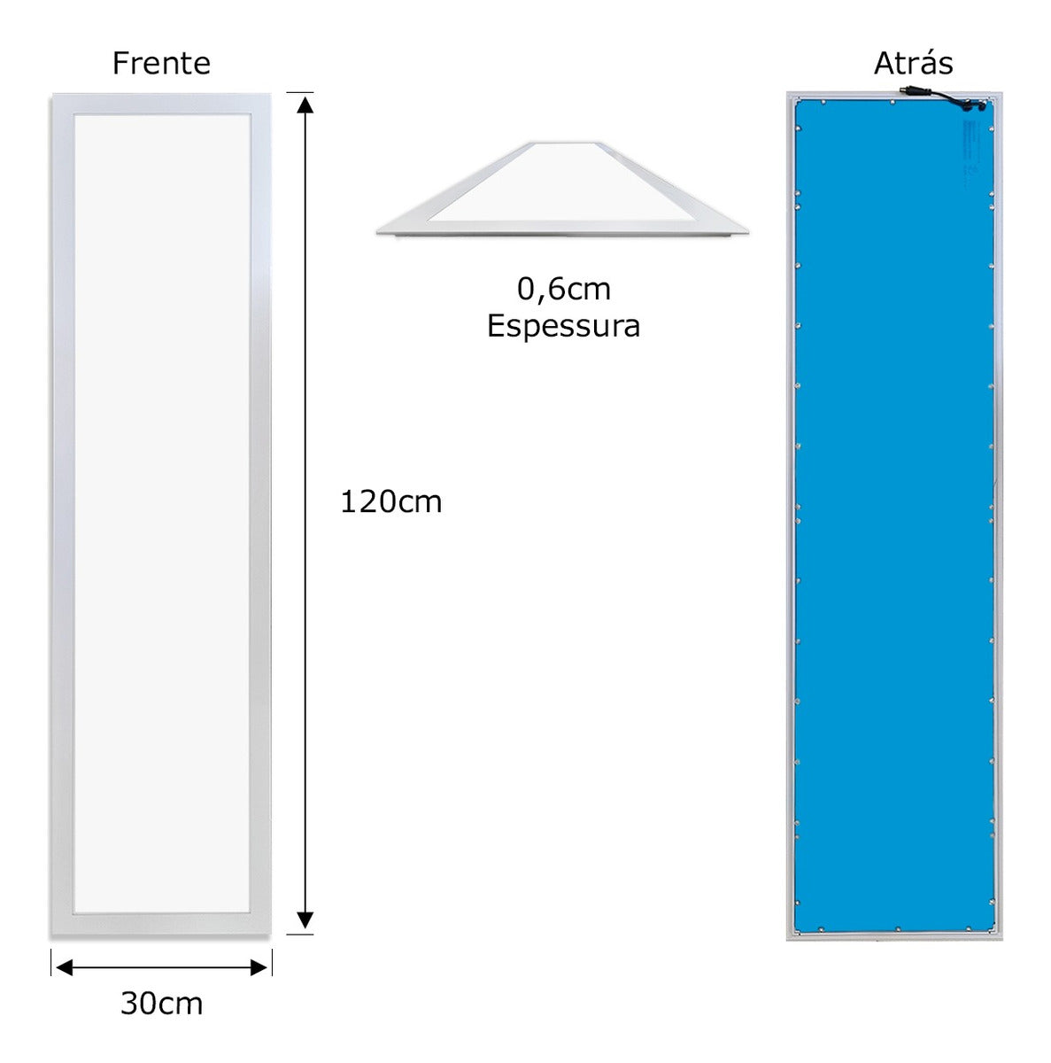 10 Painel Plafon Led 120x30 48w Luminária Embutir No Forro