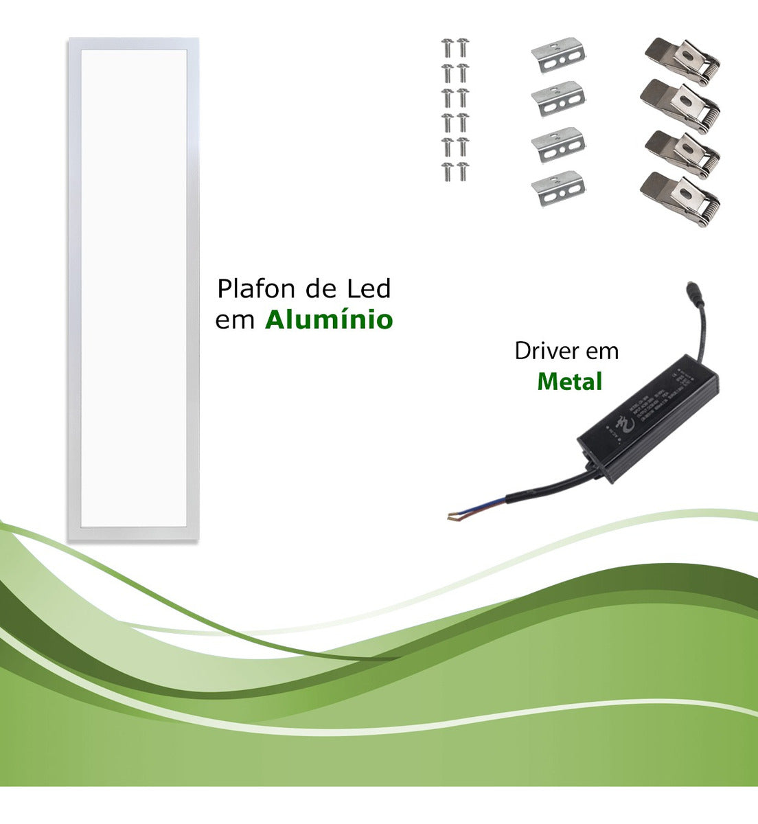 10 Painel Plafon Led 120x30 48w Luminária Embutir No Forro