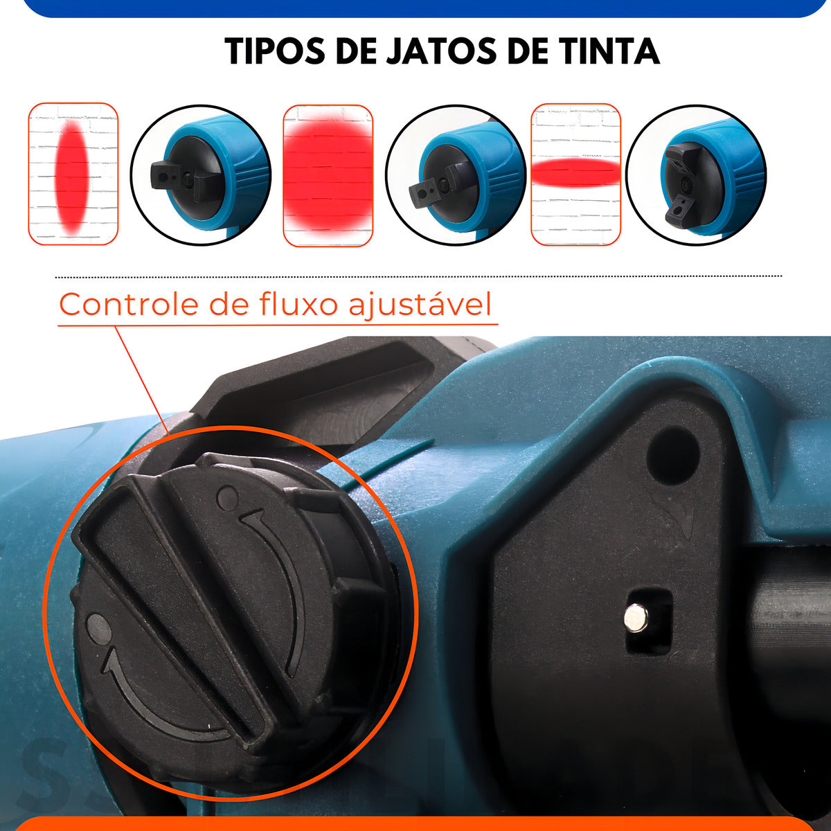 Pistola Pulverizadora Elétrica Sem Fio 200W 1000ml HVLP para Pintura - Rapidez e Acabamento Perfeito