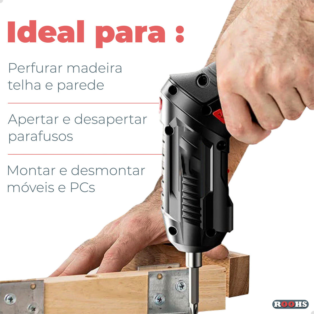 Mini Parafusadeira Furadeira Elétrica 2 Em 1 Maleta 45 Peças