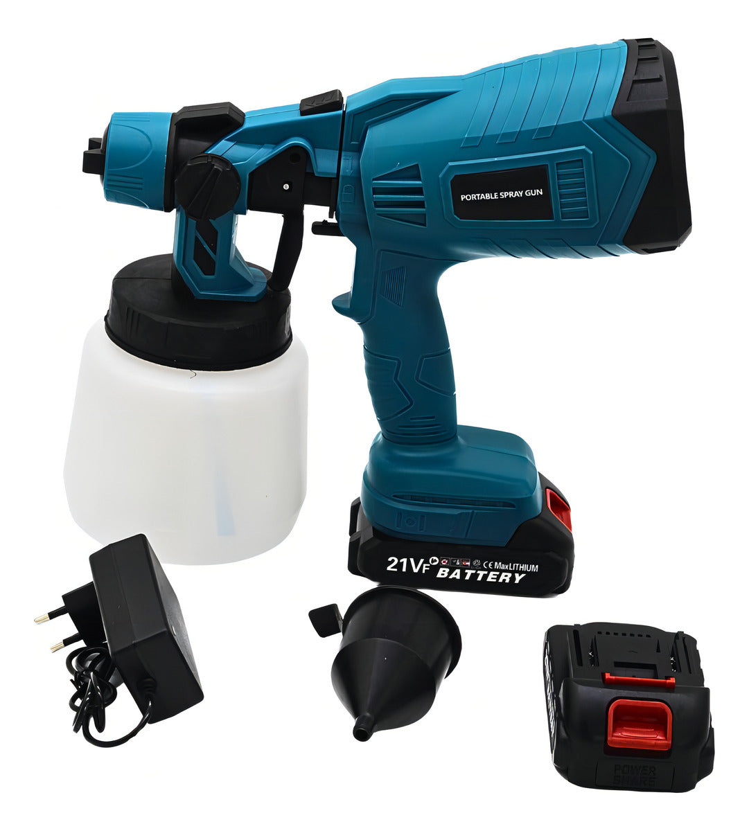 Pistola Pulverizadora Elétrica Sem Fio 200W 1000ml HVLP para Pintura - Rapidez e Acabamento Perfeito