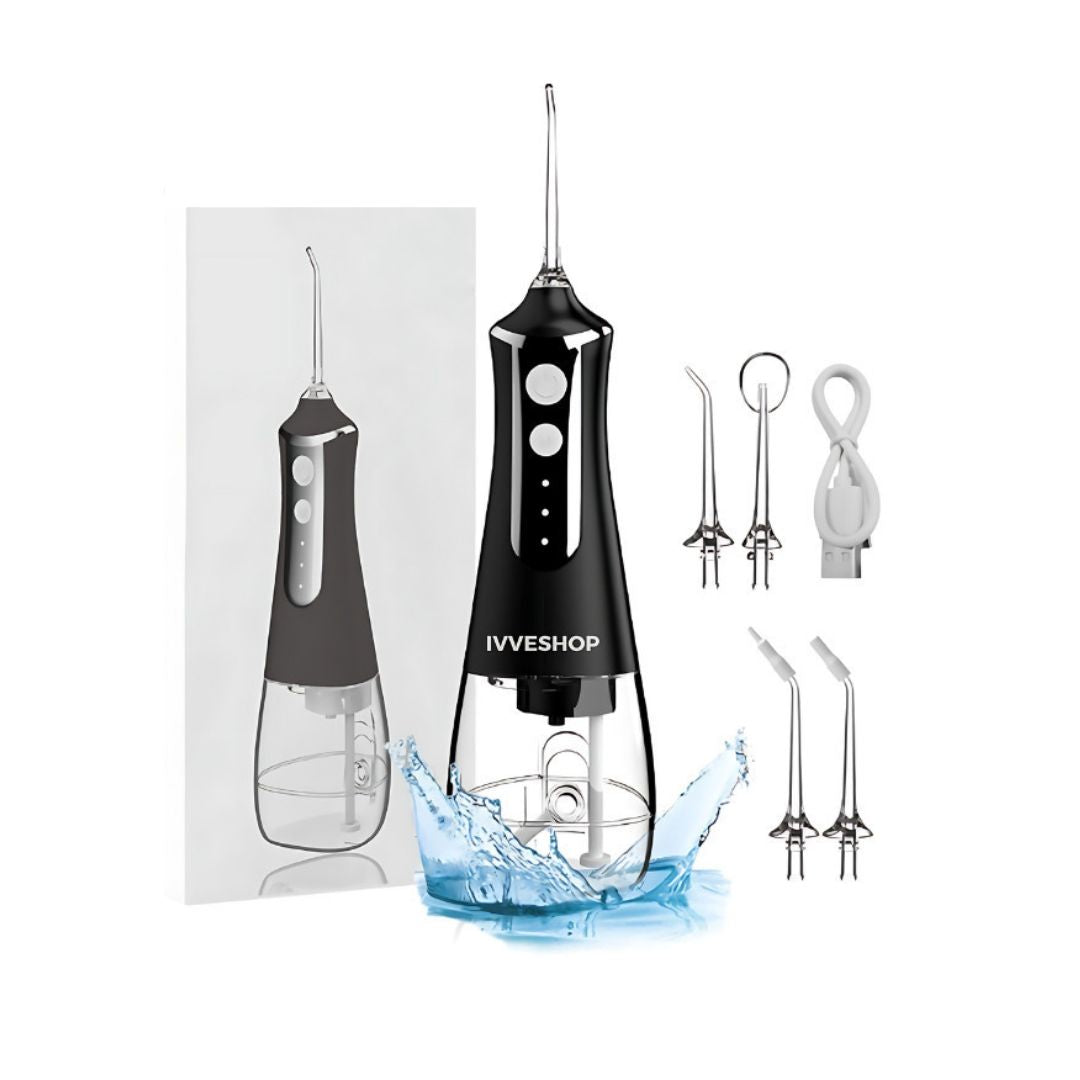 Jato Irrigador Oral Bucal Água Recarregável Portátil Sem Fio + Escova De Dente Elétrica