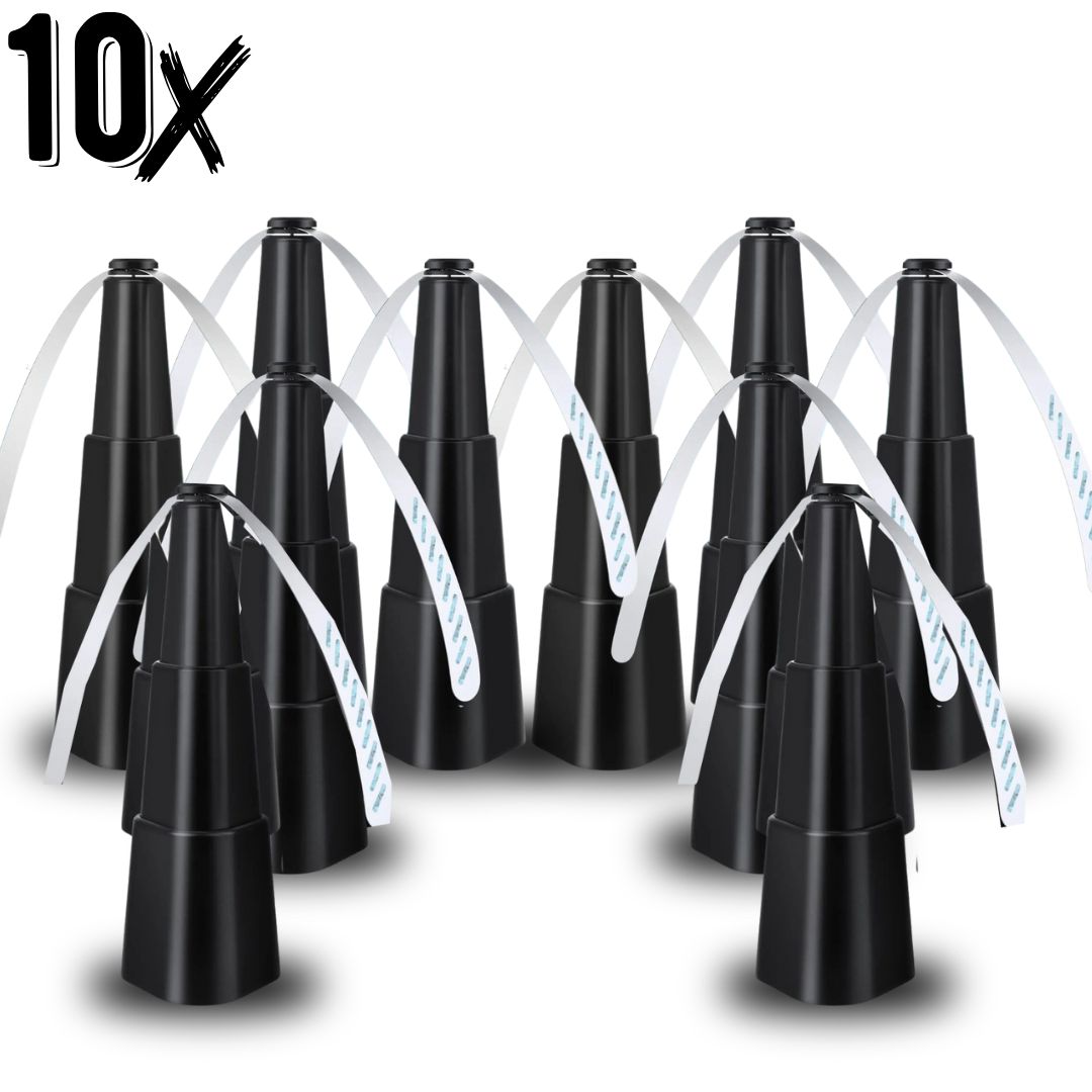 Kit com 10 Ventiladores Repelentes de Mesa Retrátil Preto 8cm – Proteção Total para Todas as Ocasiões!