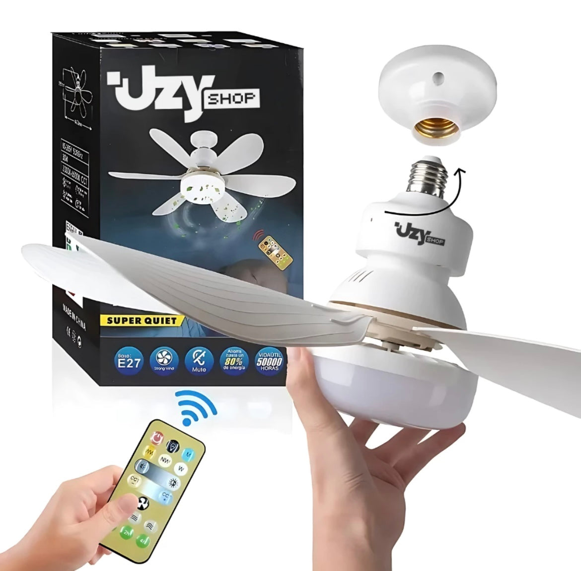 Ventilador de Teto LED 60W com Controle Remoto - Conforto e Estilo em Um Só!