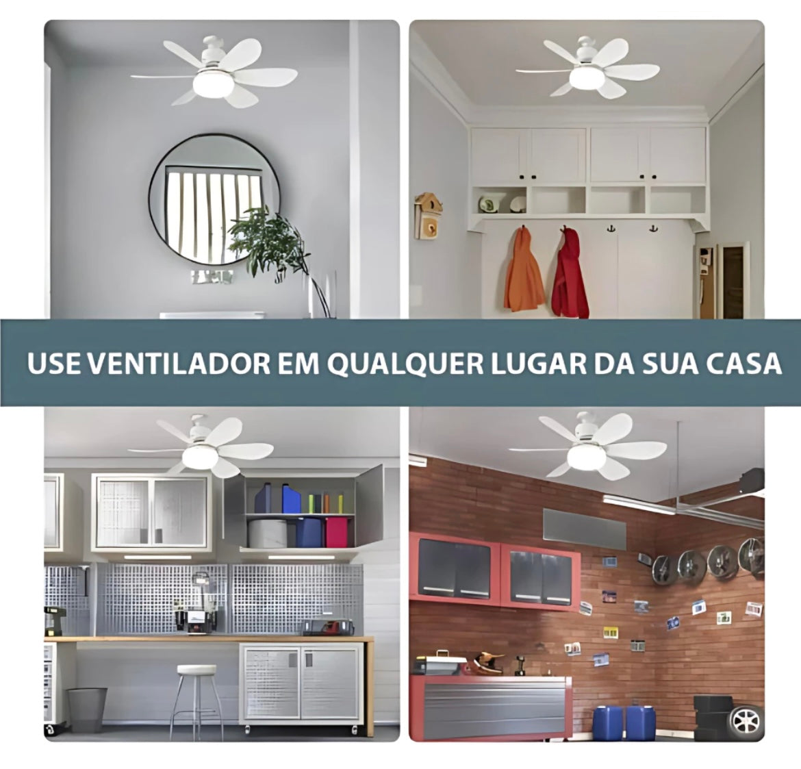 Ventilador de Teto LED 60W com Controle Remoto - Conforto e Estilo em Um Só!