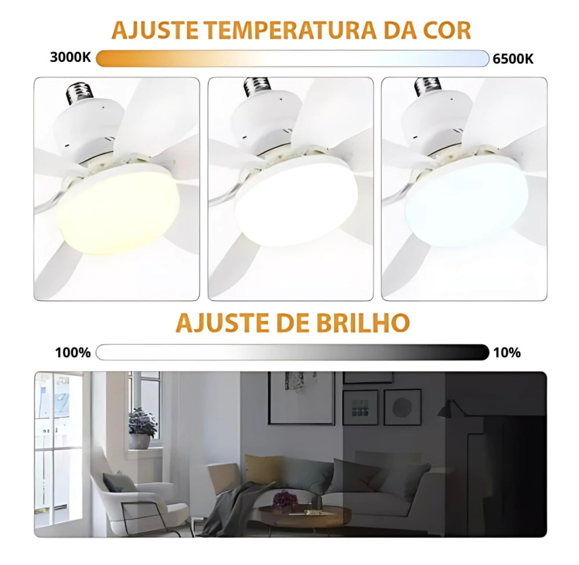 Ventilador de Teto LED 60W com Controle Remoto - Conforto e Estilo em Um Só!
