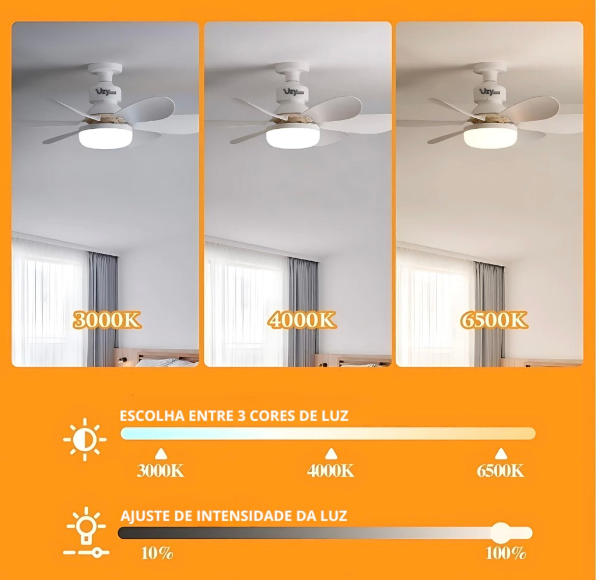Ventilador de Teto LED 60W com Controle Remoto - Conforto e Estilo em Um Só!