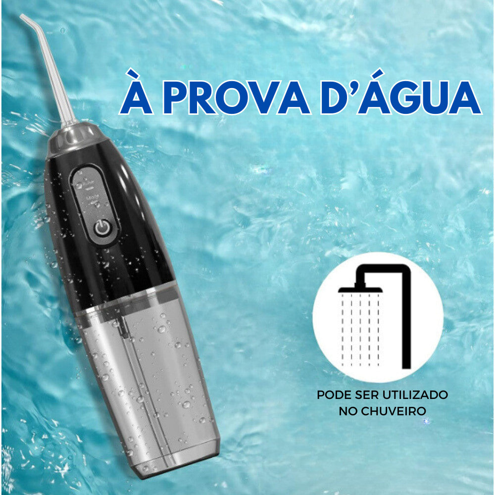 Irrigador Oral Jato de Água Dental Water Flosser Bucal Recarregável Portátil Sem Fio