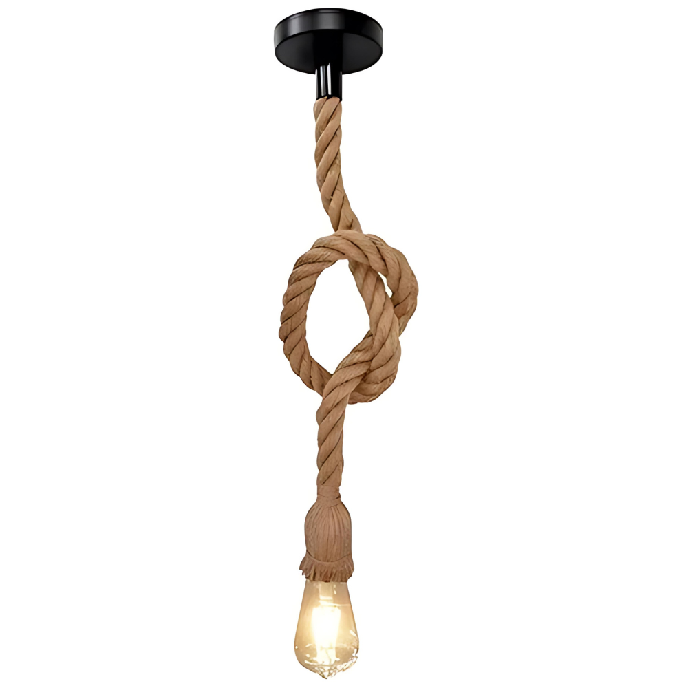 Pendente Corda Retrô Víntage Rustico Decorativo Soquete E27 Decoração Rustica