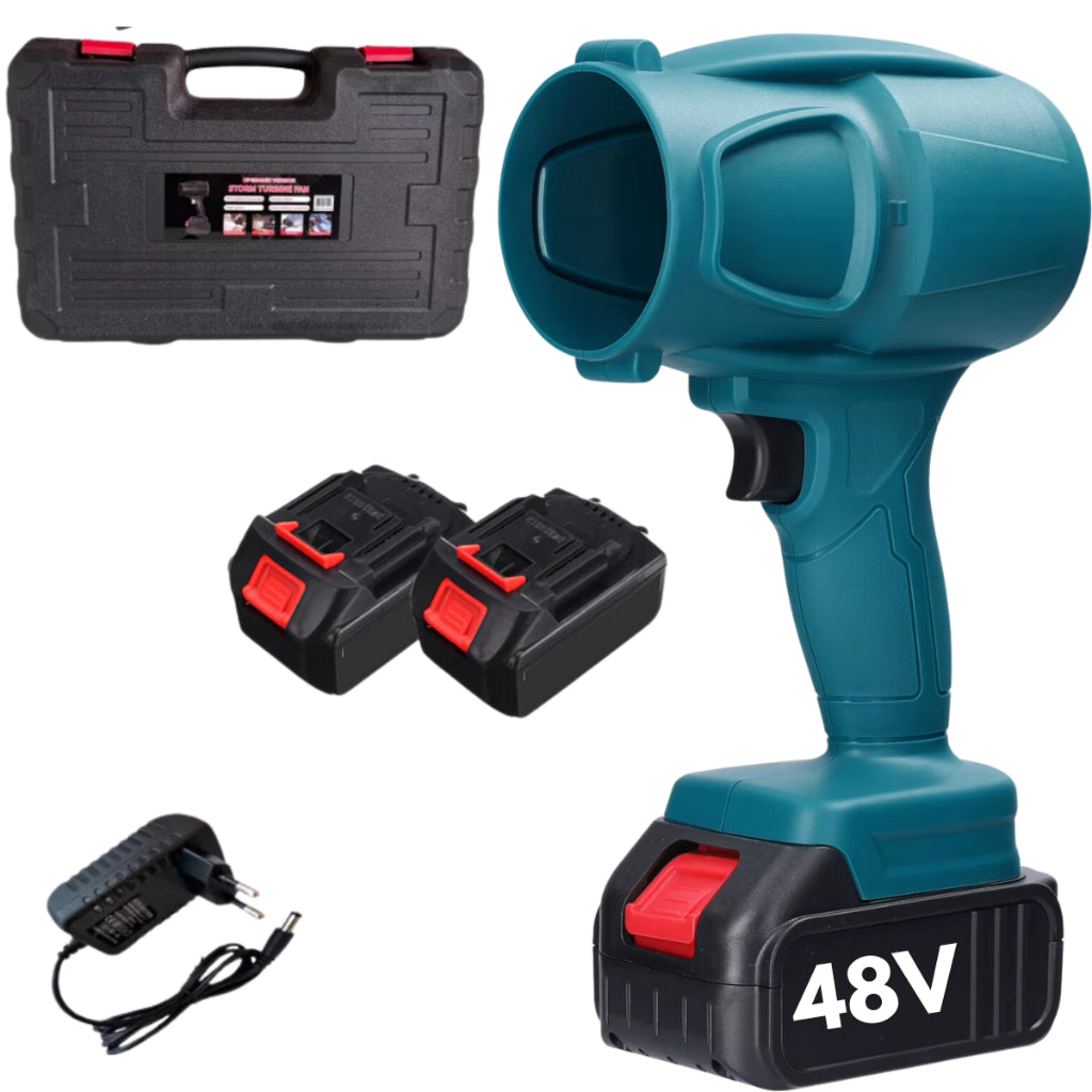Soprador Turbo Portátil USB Recarregável 2 Baterias Bivolt Super Potente