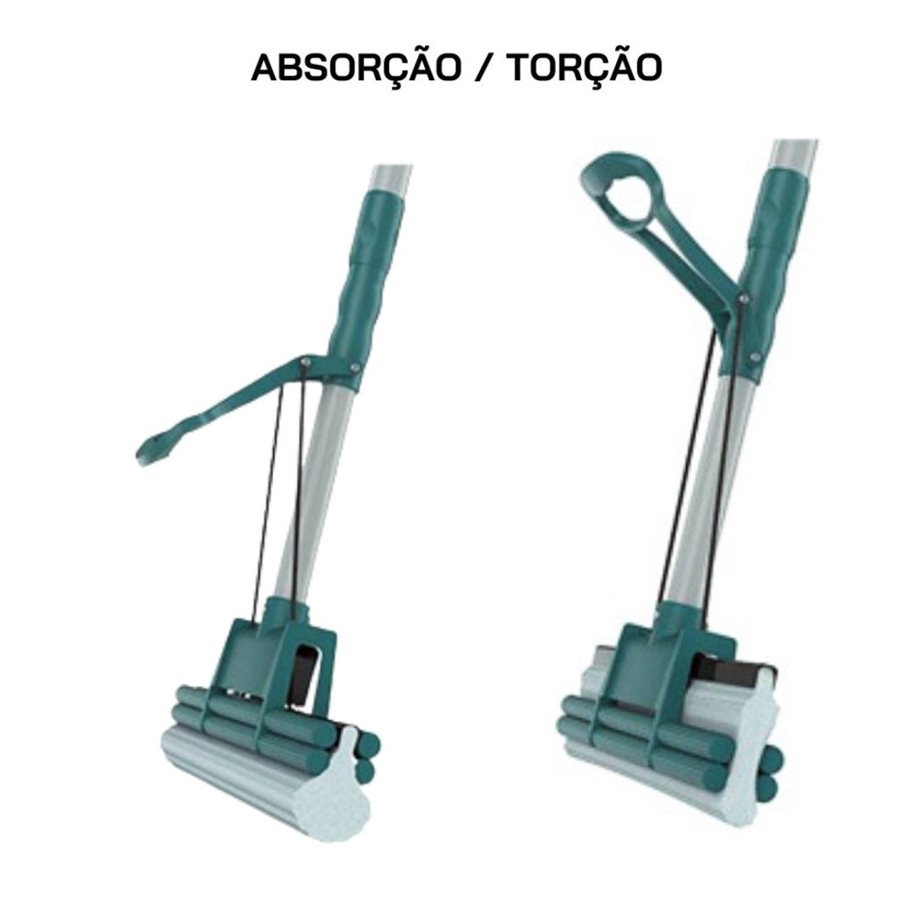 Rodo Magico Mop Fácil Limpeza Geral Plus Lava E Seca Promoção