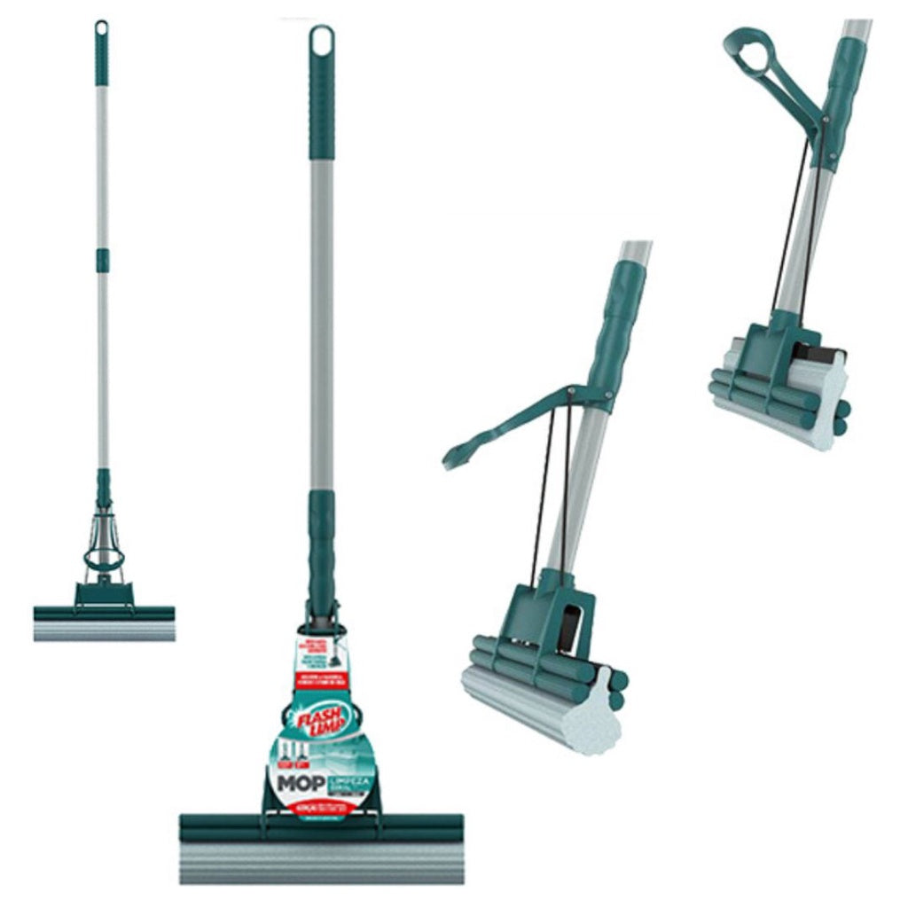 Rodo Magico Mop Fácil Limpeza Geral Plus Lava E Seca Promoção