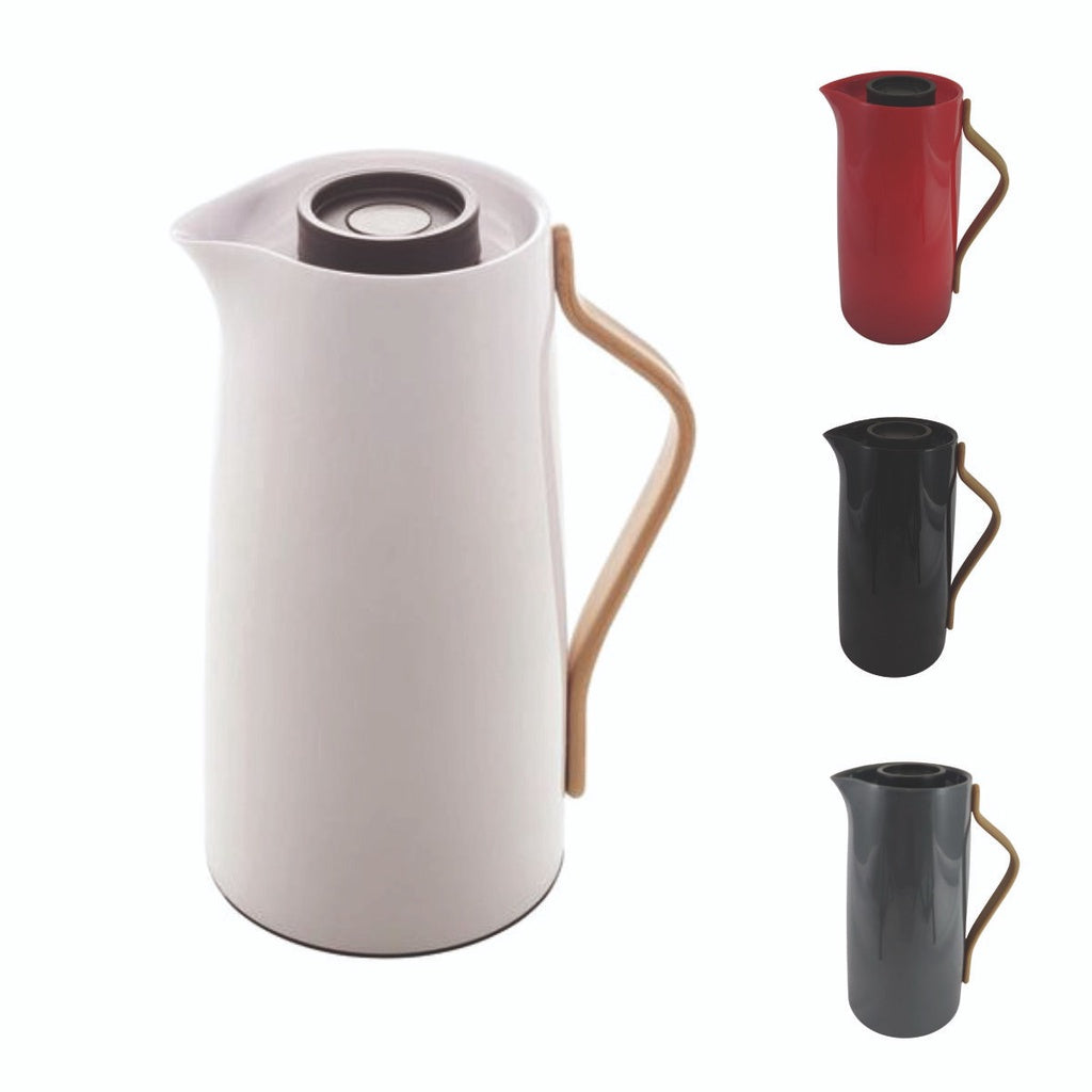 Garrafa Térmica 1 Litro para Café e Chá com Cabo de Madeira Curve - Sabor e Estilo por Horas