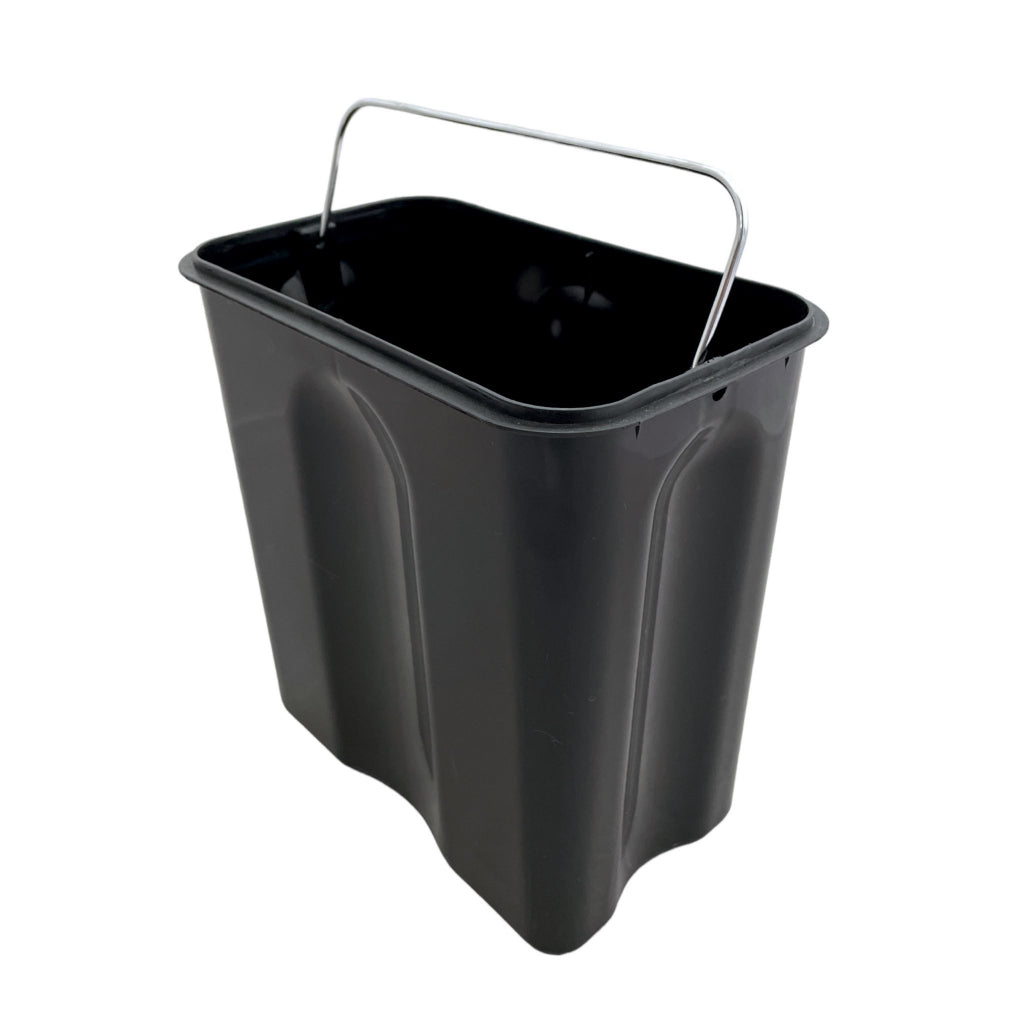 Lixeira Retangular Slim 5 Litros com Pedal Inox Branco Preto Cozinha Banheiro Apartamento Globalmix