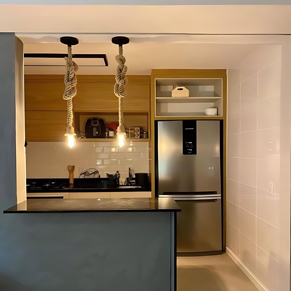 Kit Pendente Corda Sisal Retro 1M + Lâmpada LED Filamento 4W – Iluminação Vintage e Aconchegante! - Uzy Shop