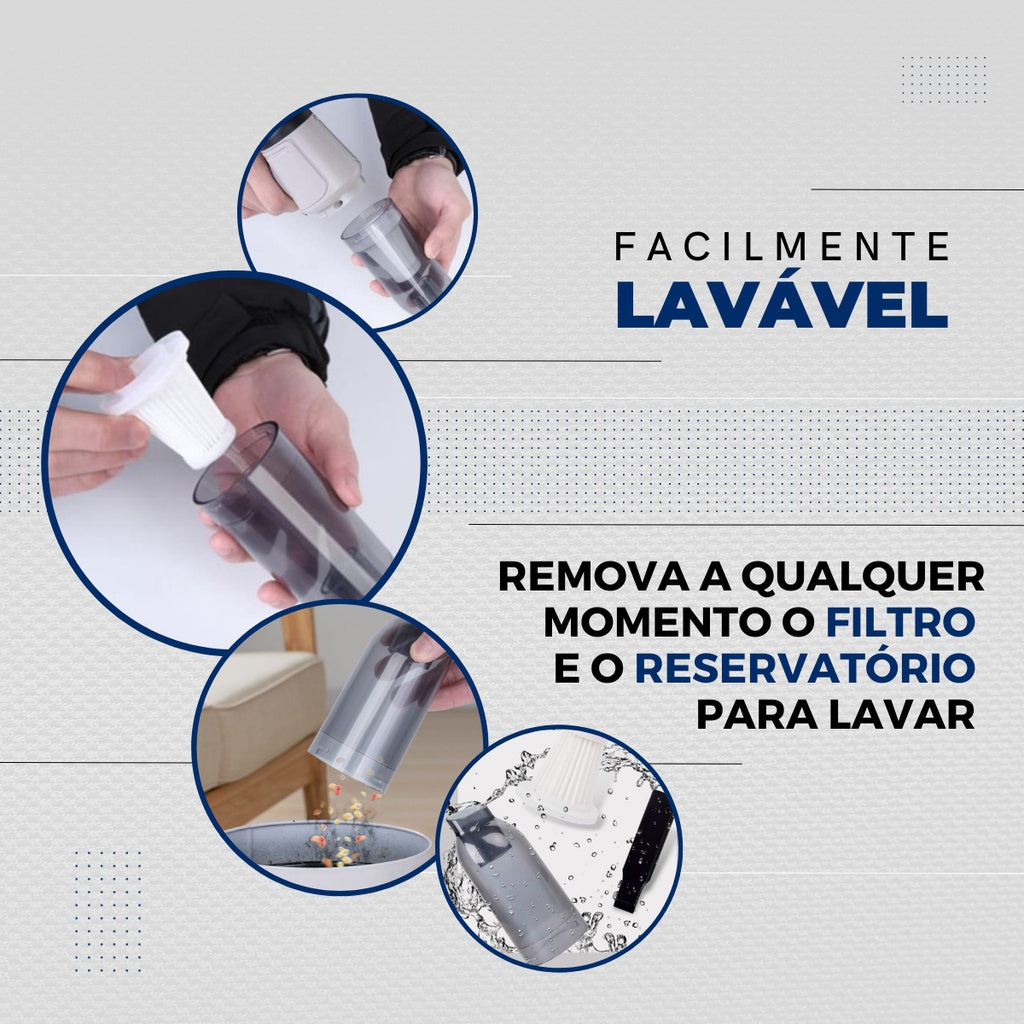 Mini Aspirador Soprador faz Vácuo 3 Em 1 Ar Portátil Usb