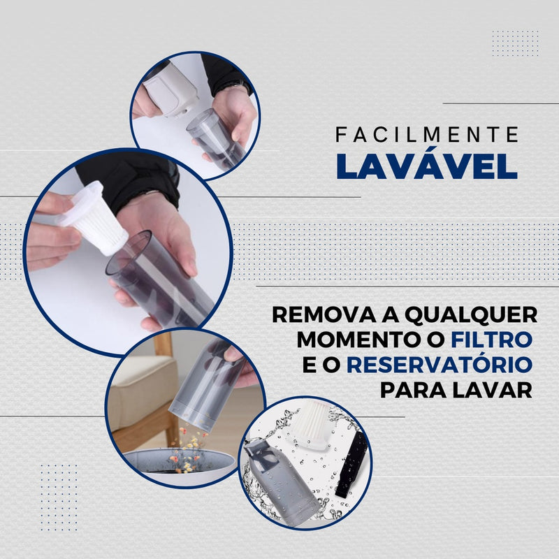 Mini Aspirador Soprador faz Vácuo 3 Em 1 Ar Portátil Usb