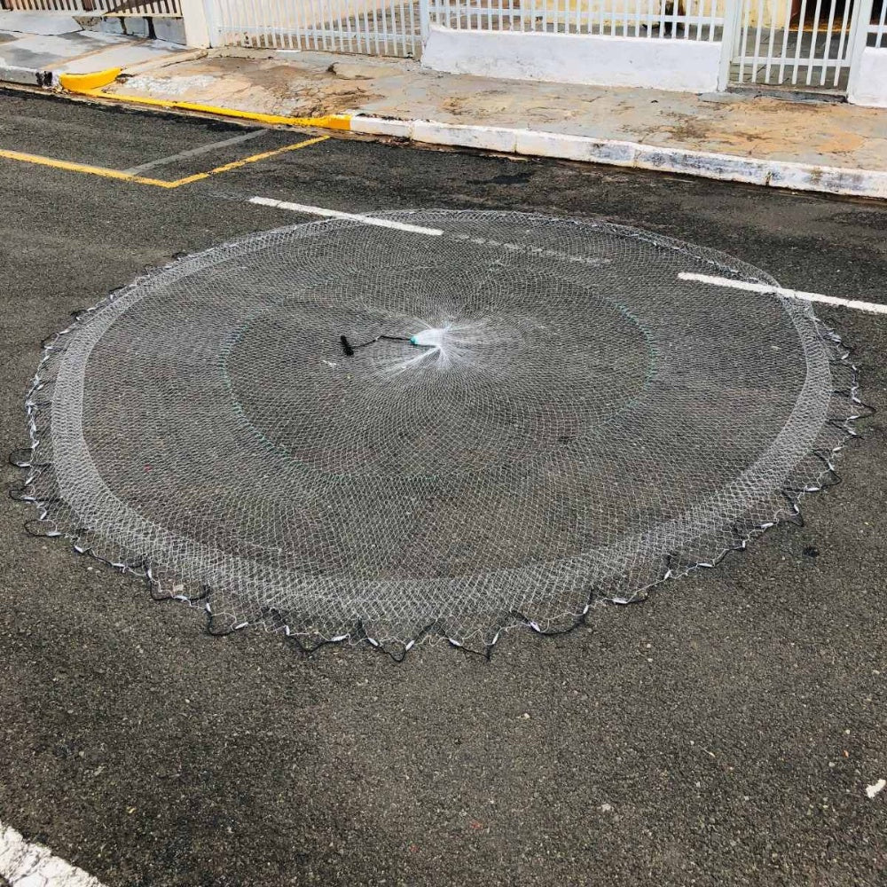 Tarrafa 40x20x12 Fio 0,40 Malha 20 Com 1,90m De Altura De 12 Metros Para Lambari Peixe Rei Tilápia