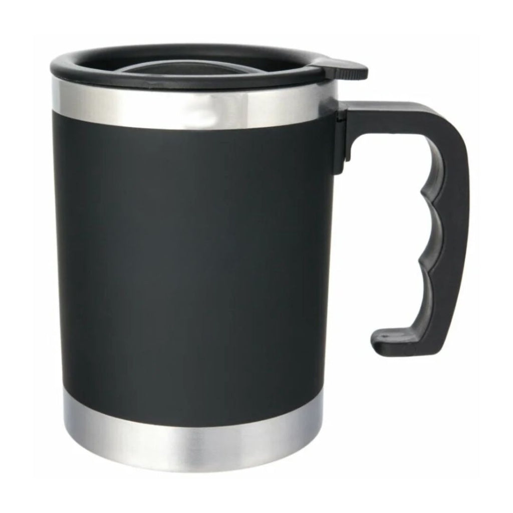 Caneca Térmica Inox 450ml com Alça e Tampa Bebida Fria ou Quente