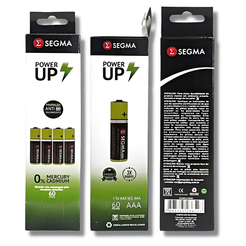 Pilhas AA e AAA 4un, 8un e 60un - Energia Duradoura para Tudo!