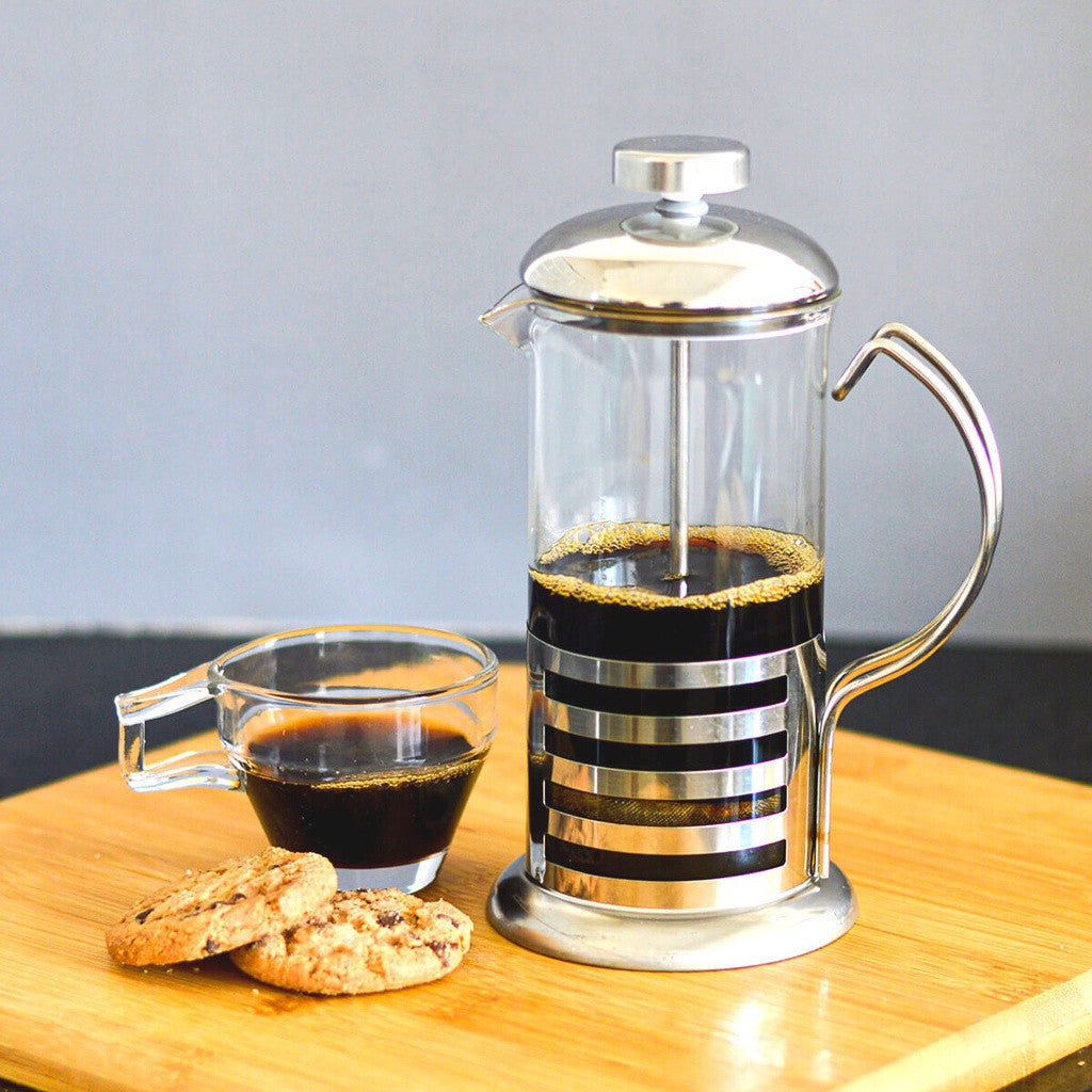 Cafeteira Prensa Francesa Cremeira em Vidro e Inox - Capacidade de 350ml, 600ml, 800ml e 1000ml para Café e Chá