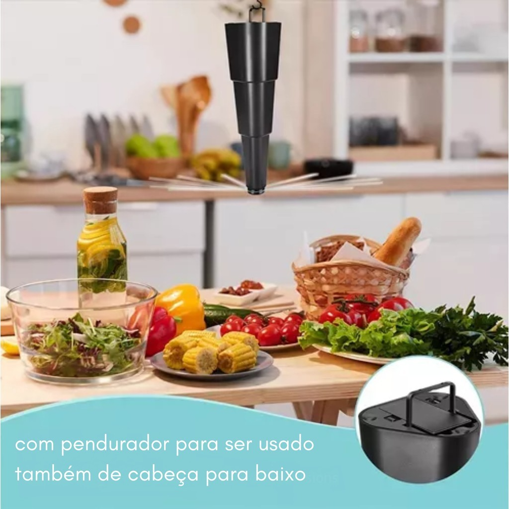 Ventilador Repelente de Mesa Retrátil Preto 8cm –  Refresque e Proteja!