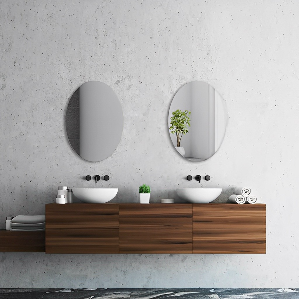 Espelhos Adesivos Acrílico Oval e Retangular Diversos Tamanhos – Decoração Moderna e Versátil!