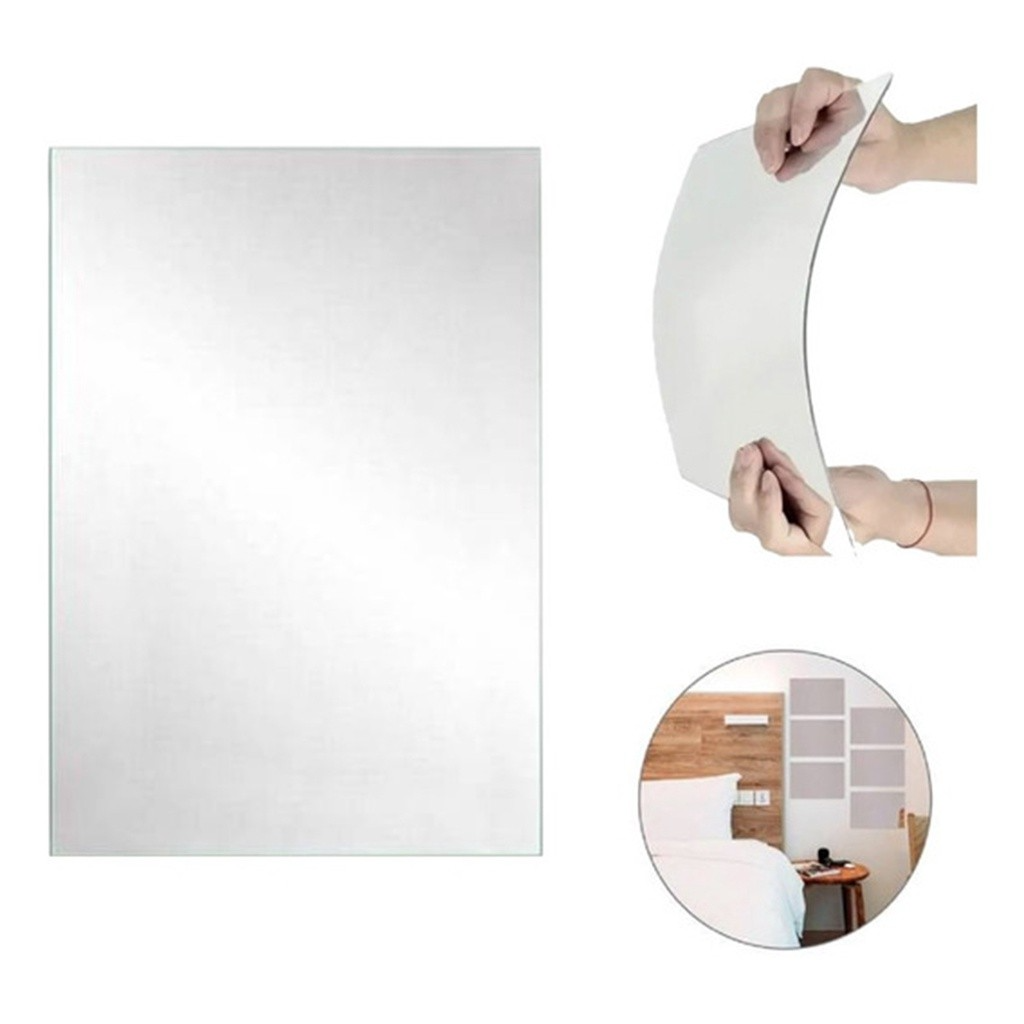 Espelhos Adesivos Acrílico Oval e Retangular Diversos Tamanhos – Decoração Moderna e Versátil!