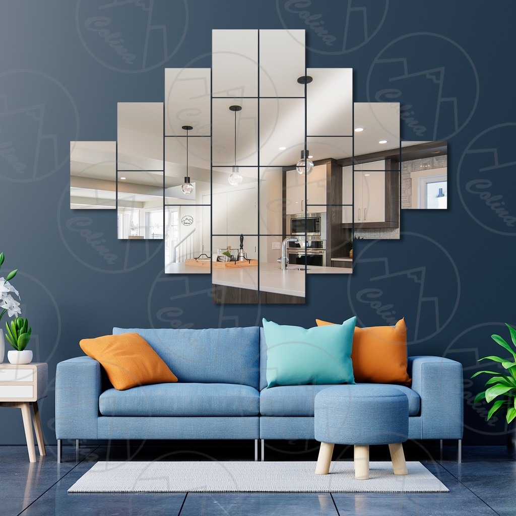 Espelhos Adesivos Acrílico Oval e Retangular Diversos Tamanhos – Decoração Moderna e Versátil!
