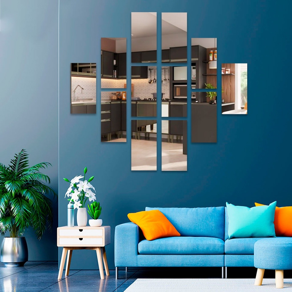 Espelhos Adesivos Acrílico Oval e Retangular Diversos Tamanhos – Decoração Moderna e Versátil!