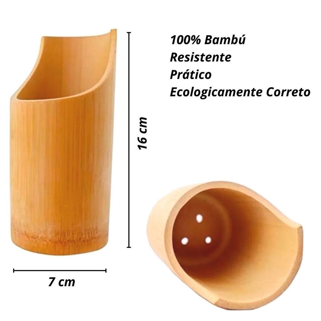 Frigideira Antiaderente com 3 Compartimentos + Kit de 5 Utensílios de Bambu