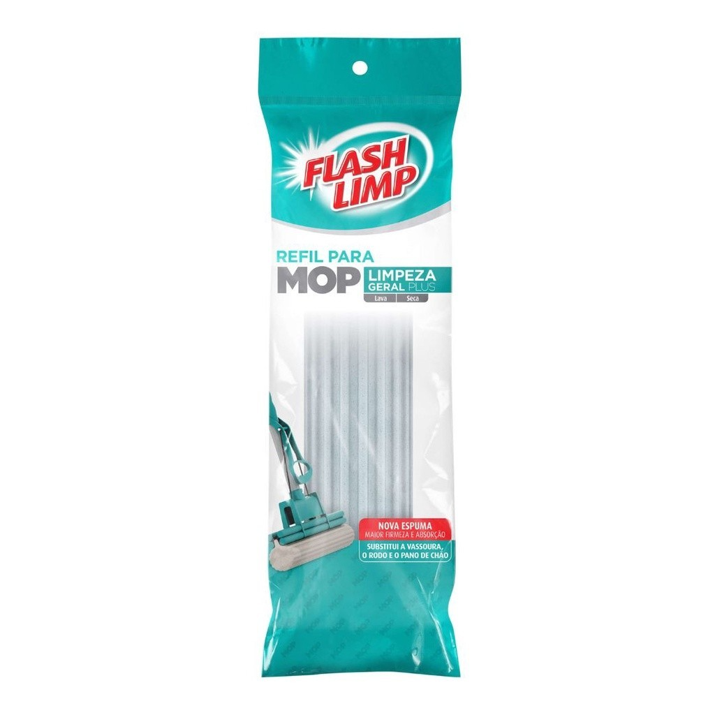 Kit com 3 Refis para Rodo Mop Limpeza Geral Plus – Limpeza Eficiente e Sem Esforço!