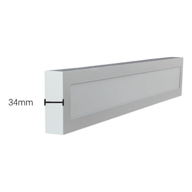 Painel Plafon LED Retangular Sobrepor 60cm 18W Branco Frio – Iluminação Moderna e Eficiente!