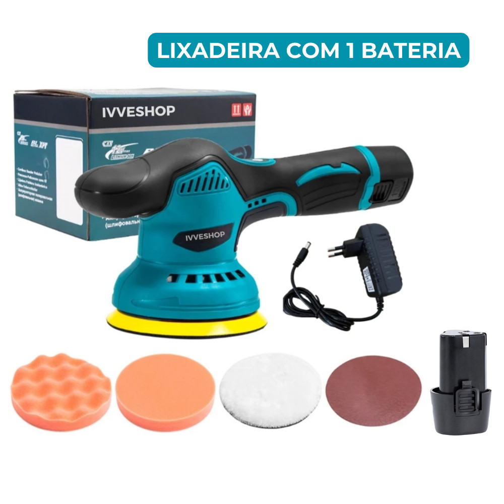 Lixadeira Polidora Portátil Sem Fio Polimax Pro 12V – Polimento Profissional em Suas Mãos