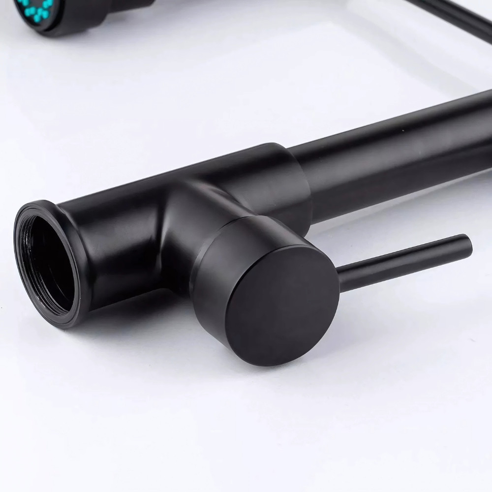 Torneira Cozinha Gourmet Misturador Ducha Duo Spray Preto – Estilo e Funcionalidade Premium!