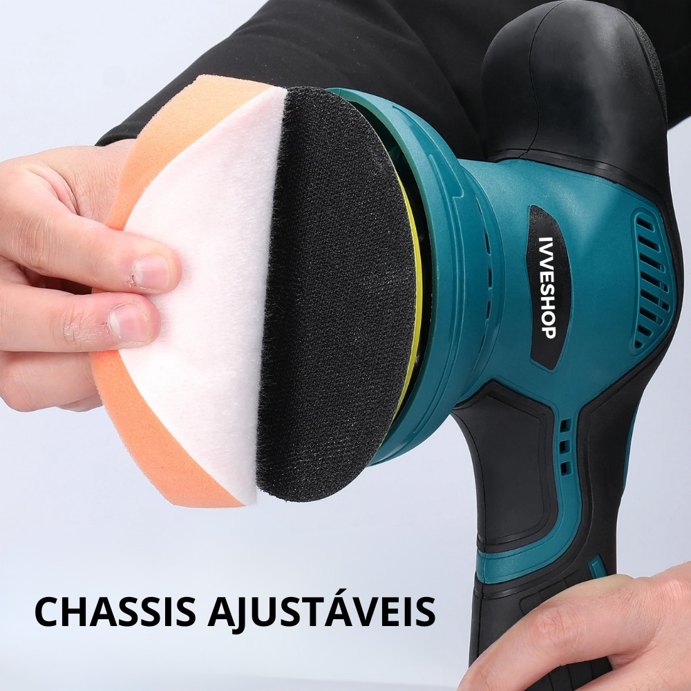 Lixadeira Polidora Portátil Sem Fio Polimax Pro 12V Bateria Extra – Polimento Profissional em Suas Mãos!