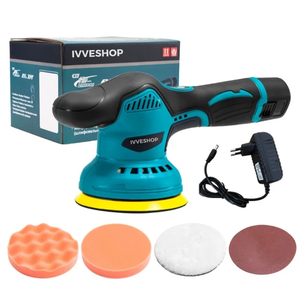 Lixadeira Polidora Portátil Sem Fio Polimax Pro 12V Bateria Extra – Polimento Profissional em Suas Mãos!