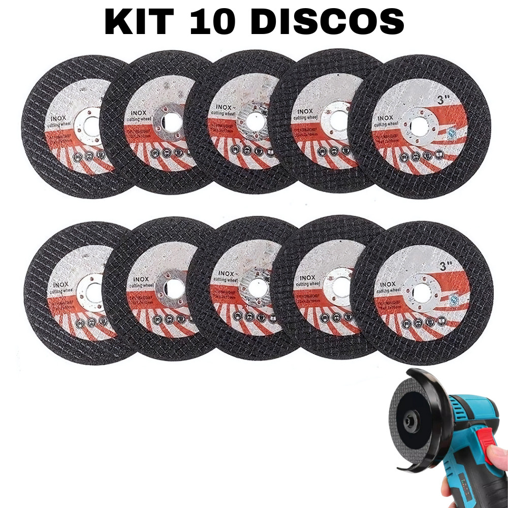 Kit com 10 Discos de Corte PowerGrip 76mm – Máxima Eficiência para Seus Projetos!