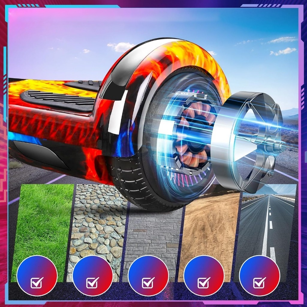 Hoverboard Infantil 6.5 com Led e Bluetooth para Aventuras Estilosas